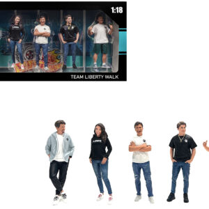 "Team Liberty Walk" 5 piece Figure Set for 1/18 Scale Models by American Diorama