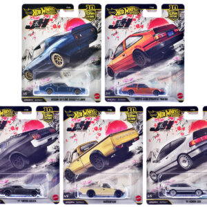 "Japan Historics 5" 5 piece Set "Car Culture 10th Anniversary" 2025 Series P Diecast Model Cars by Hot Wheels