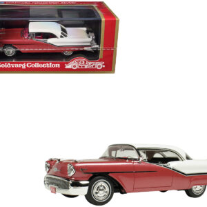 1957 Oldsmobile Starfire Royal Glow Red and Alcan White Limited Edition to 200 pieces Worldwide 1/43 Model Car by Goldvarg Collection