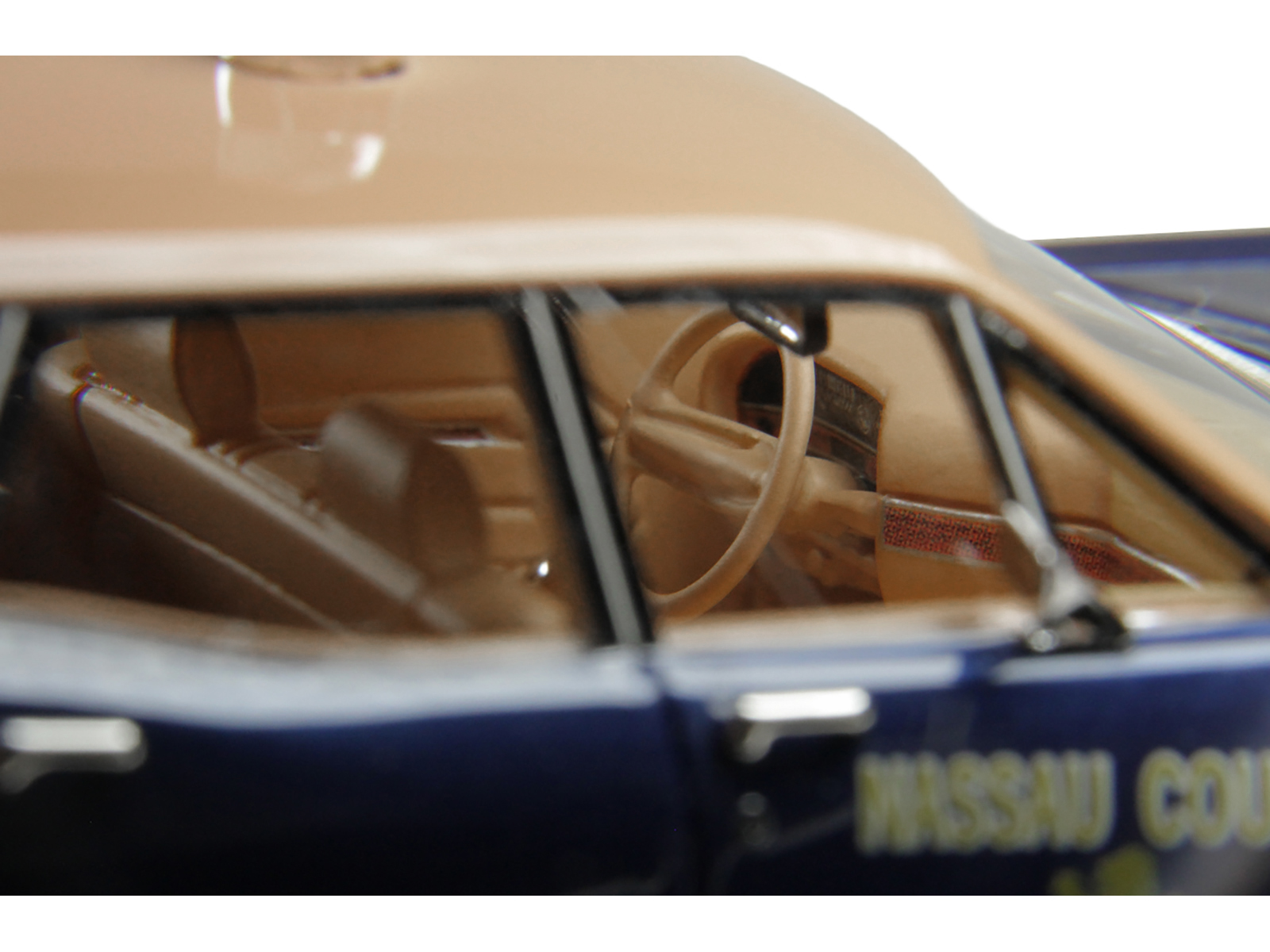 1970 Ford Country Squire Wagon Police Car "Nassau County Police Department" Blue and Tan Limited Edition to 200 pieces Worldwide 1/43 Model Car by Goldvarg Collection - Image 2