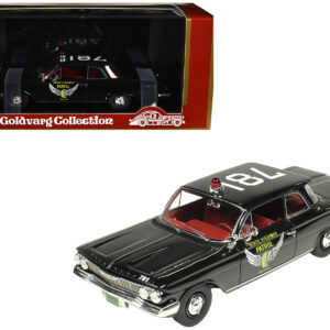 1961 Chevrolet Biscayne "Ohio State Highway Patrol" Black with Red Interior Limited Edition to 150 pieces Worldwide 1/43 Model Car by Goldvarg Collection