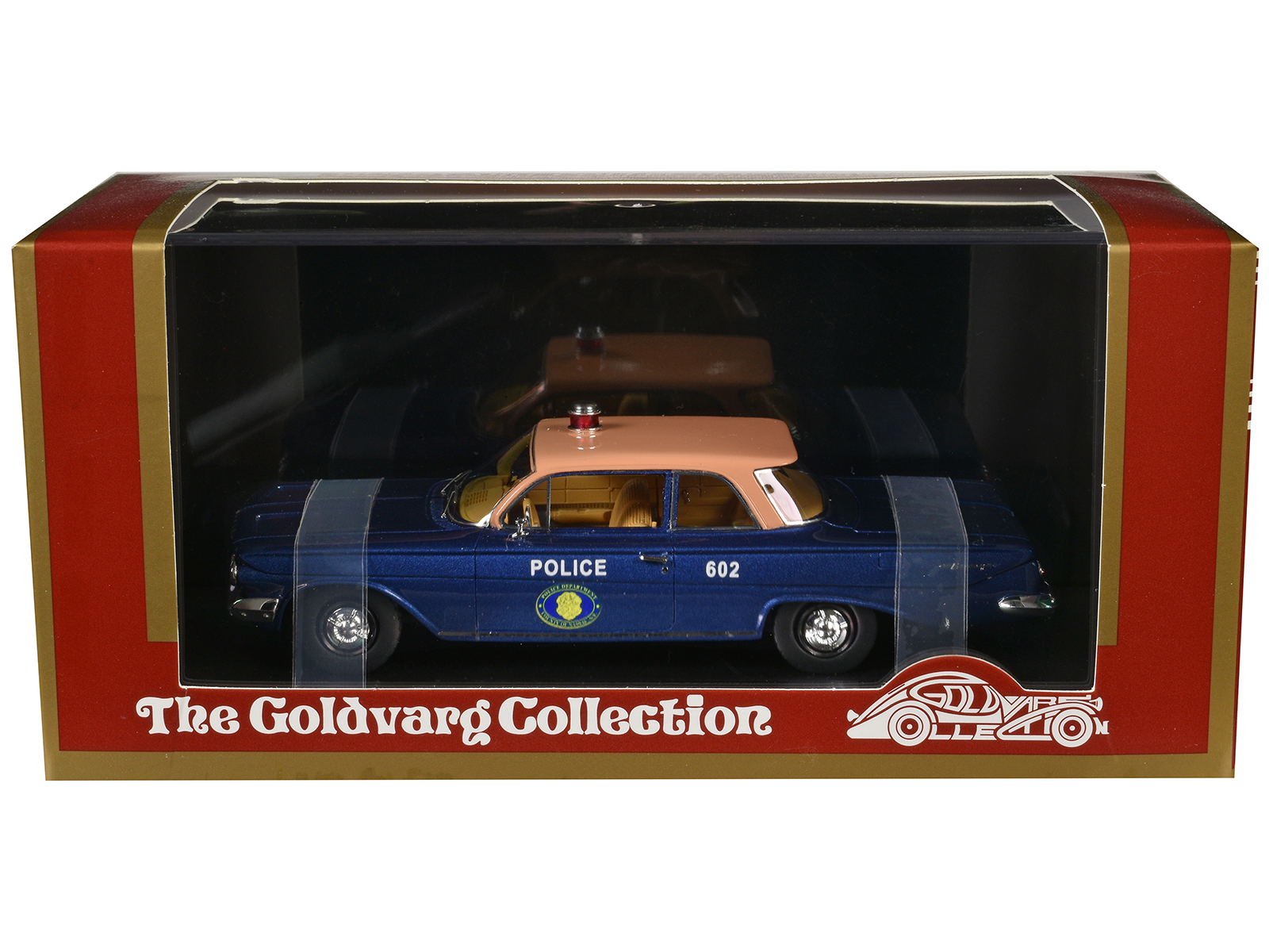 1961 Chevrolet Biscayne "Nassau County Police Department" Blue Metallic with Beige Top Limited Edition to 150 pieces Worldwide 1/43 Model Car by Goldvarg Collection - Image 3