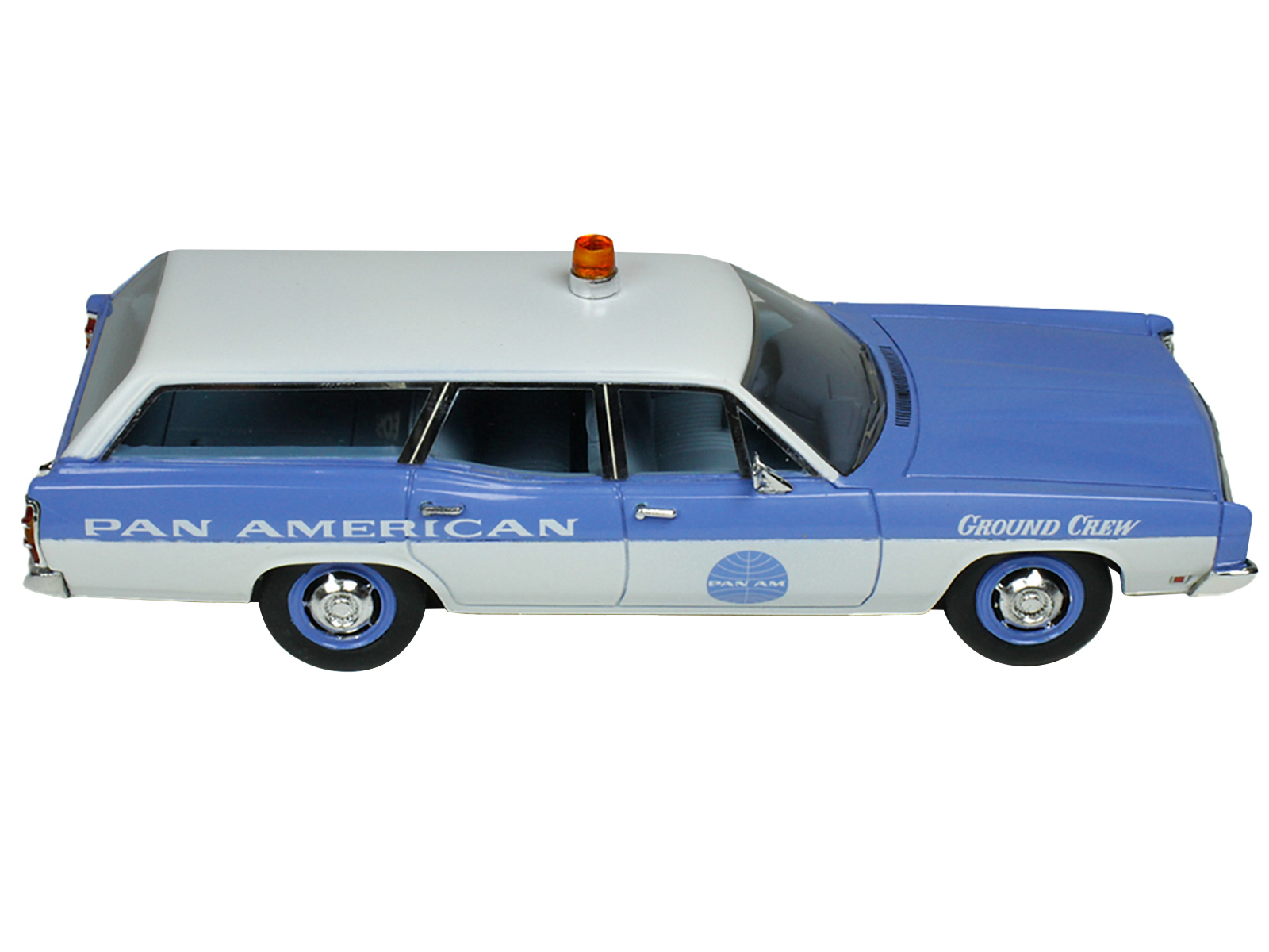 1970 Ford Galaxie Station Wagon Blue and White with Blue Interior "Pan-American Airlines Ground Crew" Limited Edition to 180 pieces Worldwide 1/43 Model Car by Goldvarg Collection - Image 2