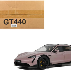 2022 Porsche Taycan Turbo S Cross Turismo Pink Metallic 1/18 Model Car by GT Spirit