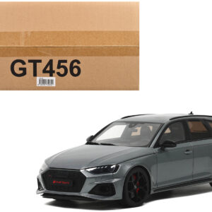 Audi RS 4 Competition Gray Metallic 1/18 Model Car by GT Spirit