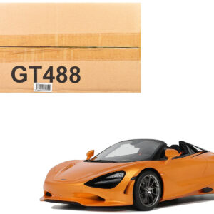 2024 McLaren 750S Spider Orange Metallic 1/18 Model Car by GT Spirit