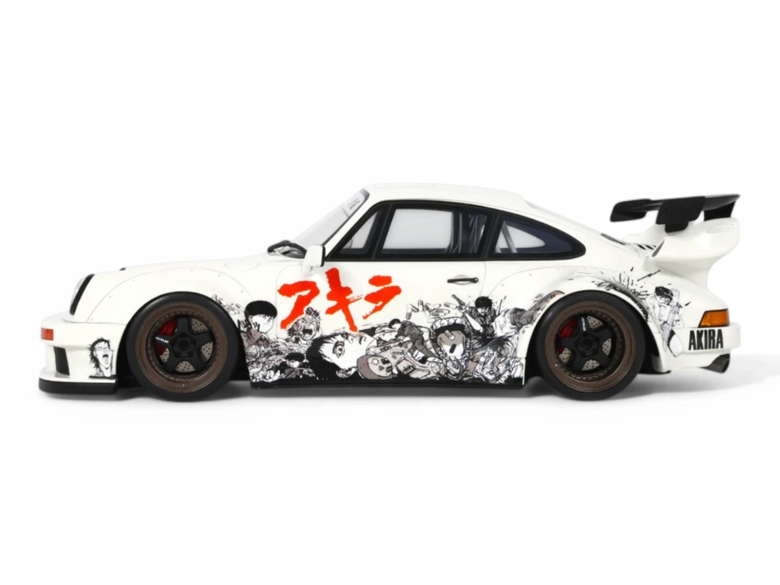 2024 RWB Akira White with Graphics "Akira" (1988) Movie 1/18 Model Car by GT Spirit - Image 4