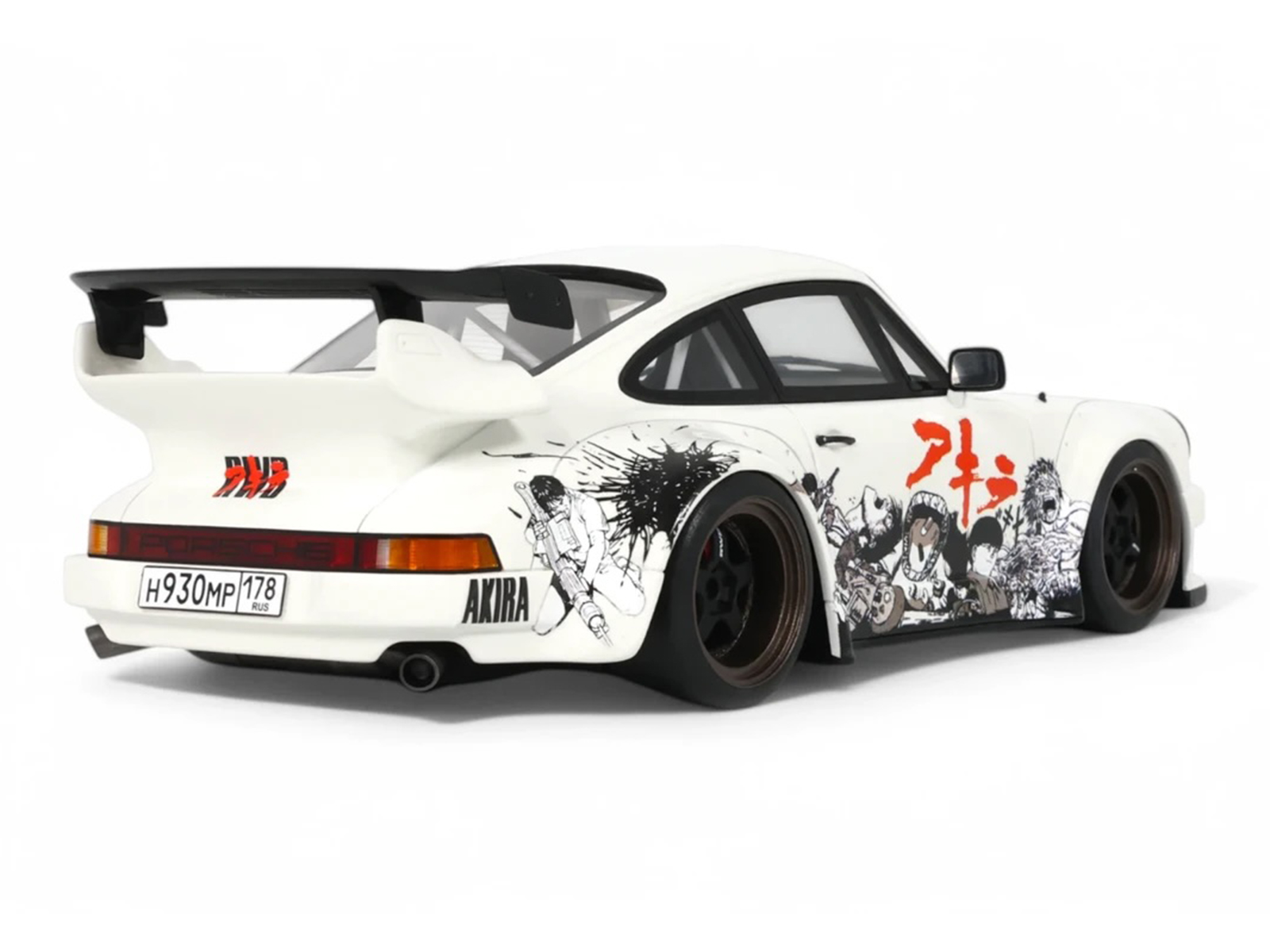 2024 RWB Akira White with Graphics "Akira" (1988) Movie 1/18 Model Car by GT Spirit - Image 5