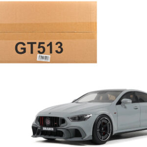 2024 Brabus Rocket 1000 Nardo Gray with Black Top 1/18 Model Car by GT Spirit