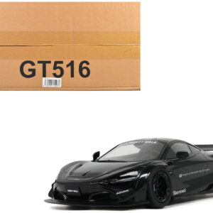 2023 McLaren 720S "LB-Works - Liberty Walk" Black 1/18 Model Car by GT Spirit