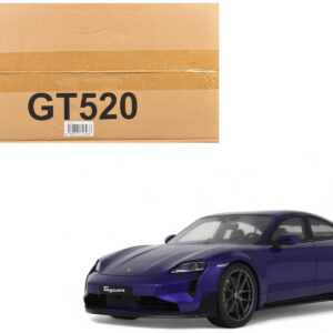 2023 Porsche Taycan Turbo GT Purple Sky Metallic 1/18 Model Car by GT Spirit