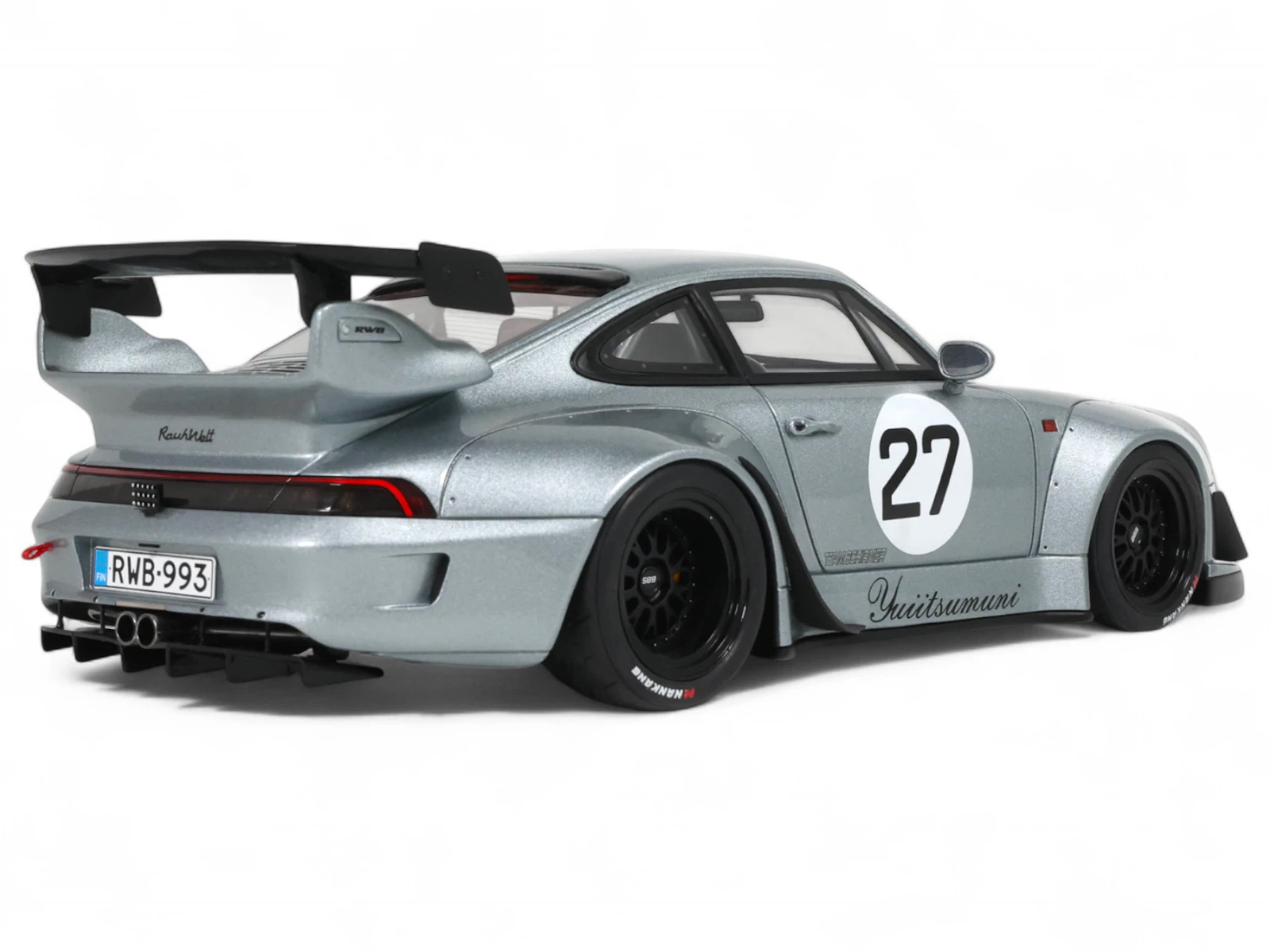 2024 RWB Yuiitsumuni #27 Silver Metallic 1/18 Model Car by GT Spirit - Image 5
