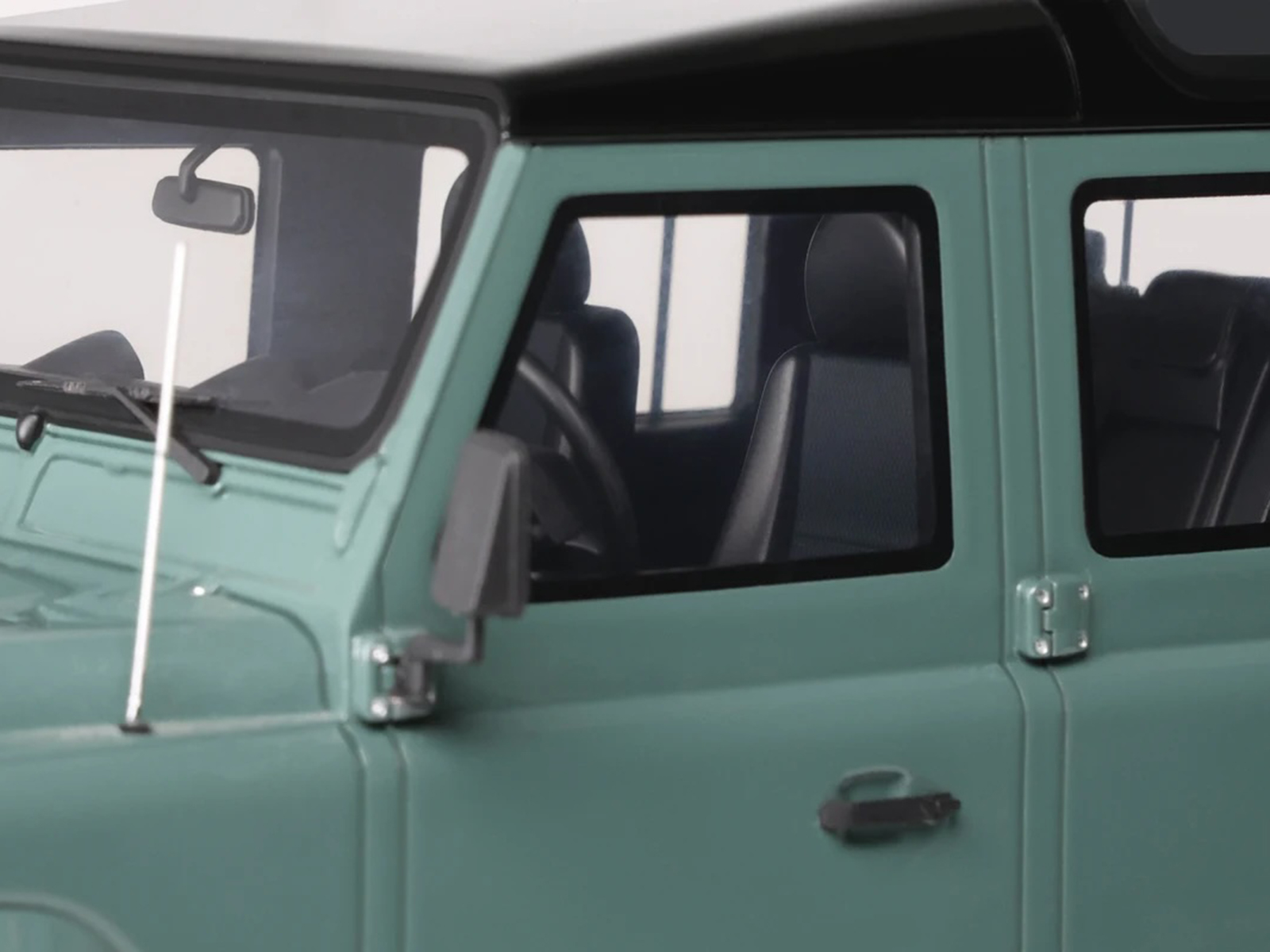 2016 Land Rover Defender 3 Station Wagon Green with Black Top 1/18 Model Car by GT Spirit - Image 3