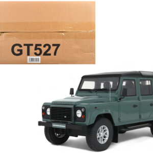2016 Land Rover Defender 3 Station Wagon Green with Black Top 1/18 Model Car by GT Spirit