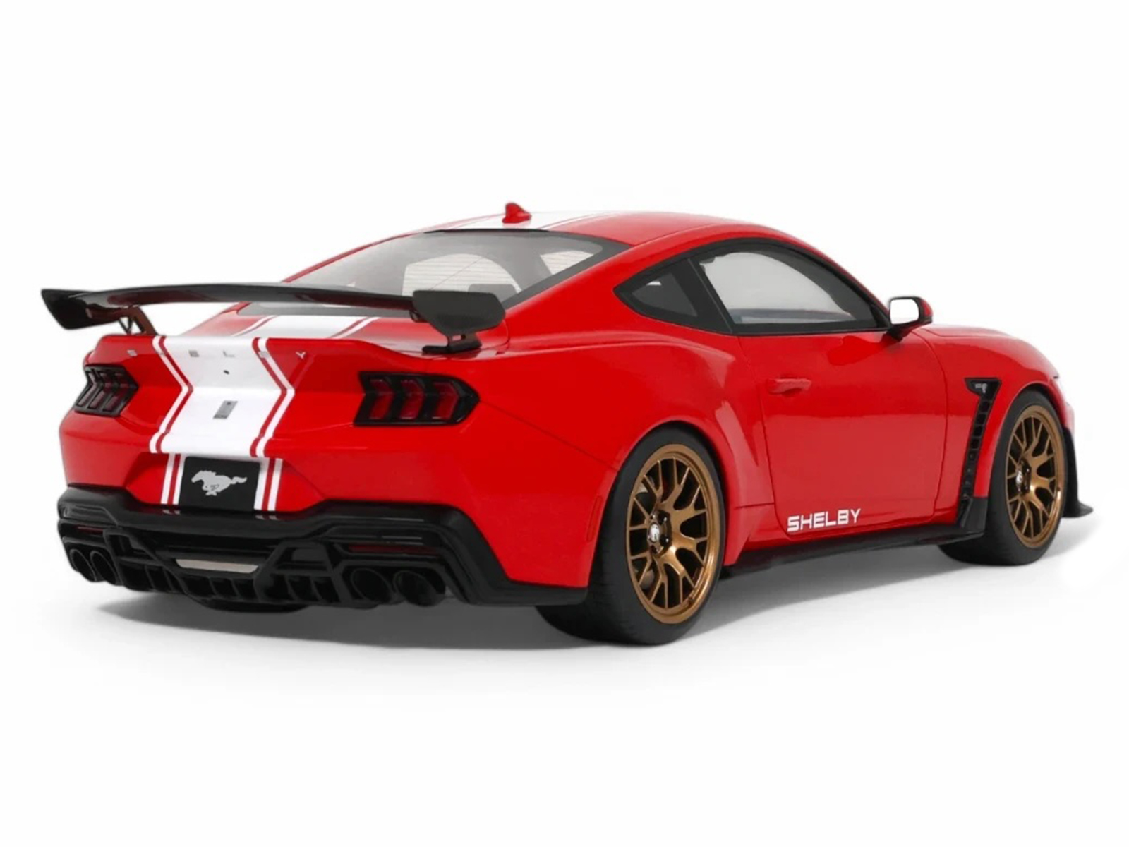 2025 Shelby Mustang Supersnake Race Red with White Stripes 1/18 Model Car by GT Spirit - Image 5