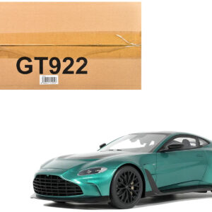 2023 Aston Martin Vantage V12 British Racing Green with Black Hood and Top 1/18 Model Car by GT Spirit
