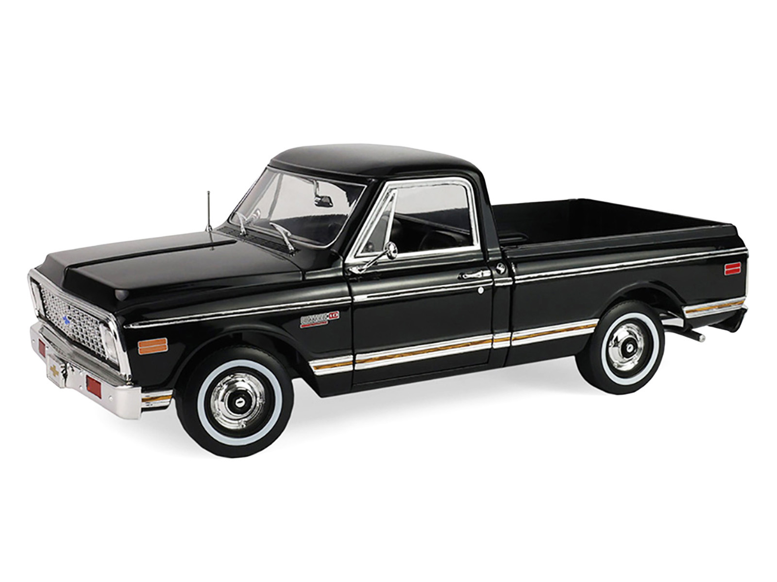 1971 Chevrolet C-10 Custom Pickup Truck Black "Barrett-Jackson - Scottsdale 2024" 1/18 Diecast Model Car by Highway 61 - Image 2