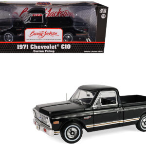 1971 Chevrolet C-10 Custom Pickup Truck Black "Barrett-Jackson - Scottsdale 2024" 1/18 Diecast Model Car by Highway 61
