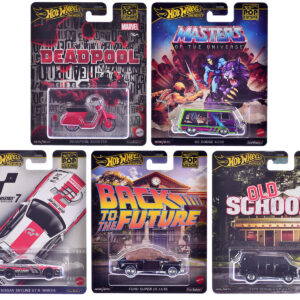 "Pop Culture 2025" 5 piece Set J "Premium Series" Diecast Model Cars by Hot Wheels
