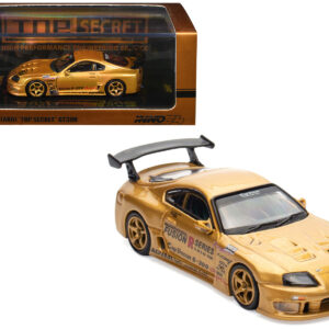 Toyota Supra (A80) "Top Secret" GT300 RHD (Right Hand Drive) Gold Metallic "Tokyo Auto Salon 2025 Event Exclusive" 1/64 Diecast Model Car by Inno Models