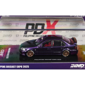 Honda Civic Ferio Si (EK) RHD (Right Hand Drive) Midnight Purple Metallic "Philippine Diecast Expo 2025 Event Edition" 1/64 Diecast Model Car by Inno Models