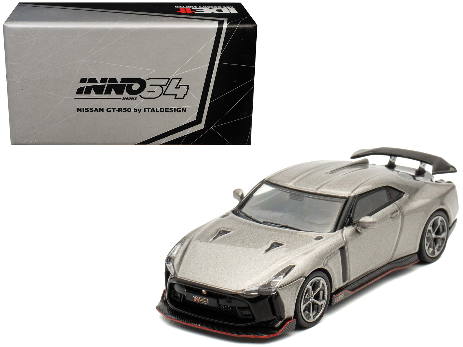 Nissan GT-R50 By ItalDesign Gray Metallic "Indonesia Diecast Expo 2024 Exclusive Edition" 1/64 Diecast Model Car by Inno Models