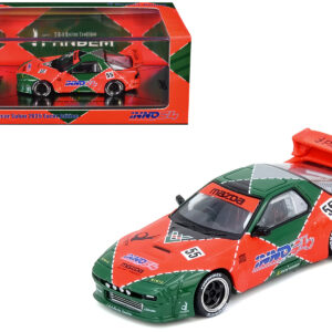 Mazda RX7 (FC3S) "Pandem Aero" RHD (Right Hand Drive) #55 Red and Green "Hong Kong Toycar Salon 2025 Event Edition" 1/64 Diecast Model Car by Inno Models
