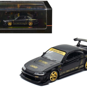 Nissan "Top Secret" Silvia (S15) RHD (Right Hand Drive) Matt Black with Carbon Hood "APA XPO 2025 Event Edition VIP Ticket Bundle" 1/64 Diecast Model Car by Inno Models
