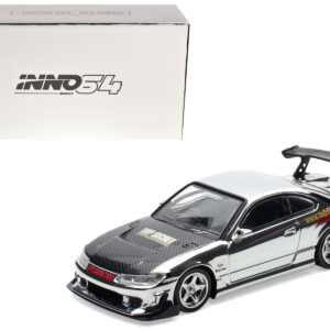 Nissan "Top Secret" Silvia (S15) RHD (Right Hand Drive) Chrome with Carbon Hood "Tokyo Auto Salon Kuala Lumpur 2025 Event Edition" 1/64 Diecast Model Car by Inno Models