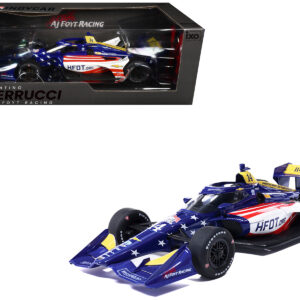 Dallara IndyCar #14 Santino Ferrucci "HFOT.Org" AJ Foyt Racing (Road Course Configuration) "NTT IndyCar Series" (2026) 1/18 Diecast Model Car by IXO Models
