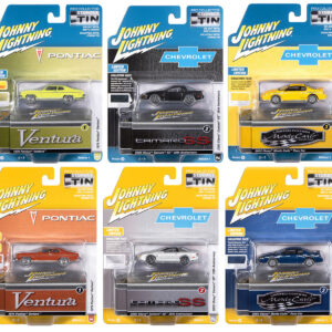 Johnny Lightning Collector's Tin 2026 Set of 6 Cars Release 1 Limited Edition 1/64 Diecast Model Cars by Johnny Lightning