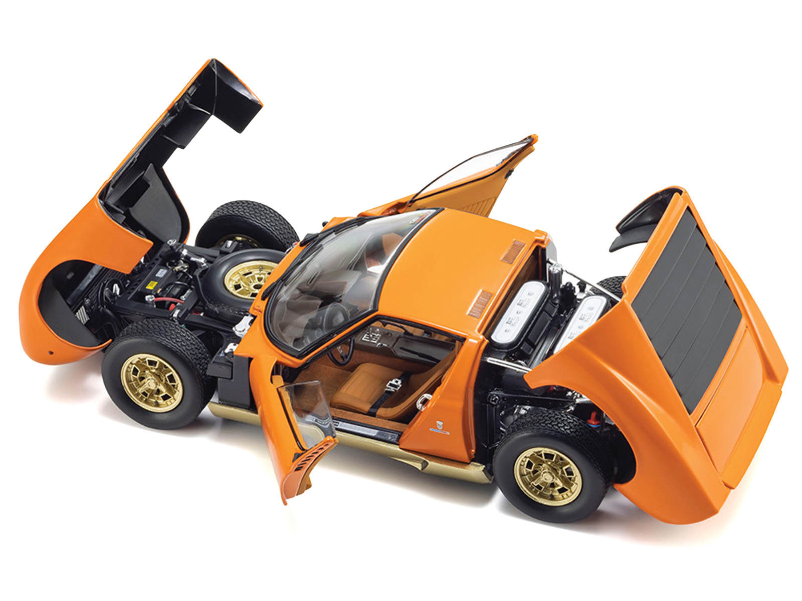Lamborghini Miura P 400 Orange 1/18 Diecast Model Car by Kyosho - Image 2