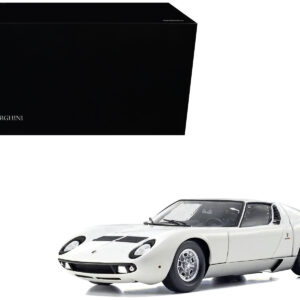 Lamborghini Miura P 400 White 1/18 Diecast Model Car by Kyosho