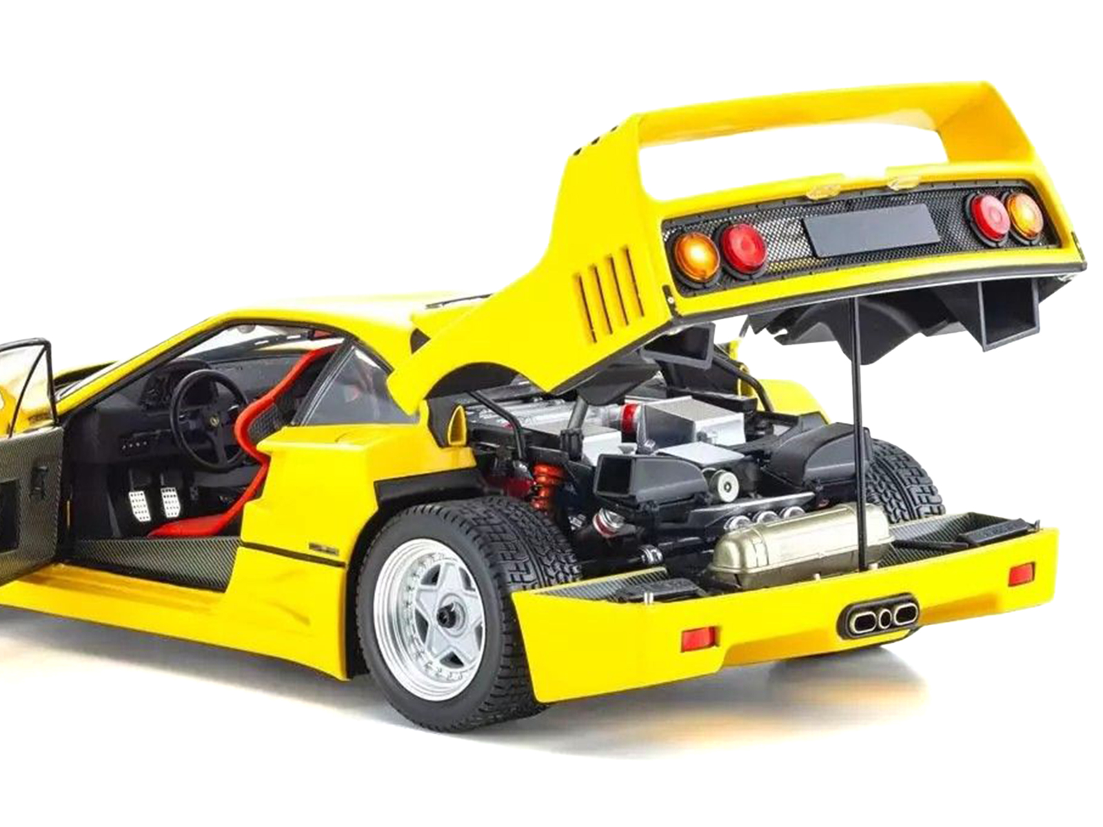 Ferrari F40 Yellow 1/18 Diecast Model Car by Kyosho - Image 4