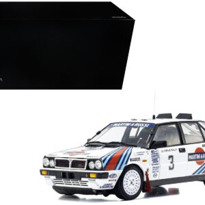 Lancia Delta HF 4WD #3 Juha Kankkunen - Juha Piironen "Martini Racing" Winner "Olympus Rally" (1987) 1/18 Diecast Model Car by Kyosho