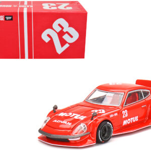 Datsun Fairlady Z RHD (Right Hand Drive) #23 Red "Motul V2" (Designed by Jun Imai) "Kaido House" Special 1/64 Diecast Model Car by True Scale Miniatures