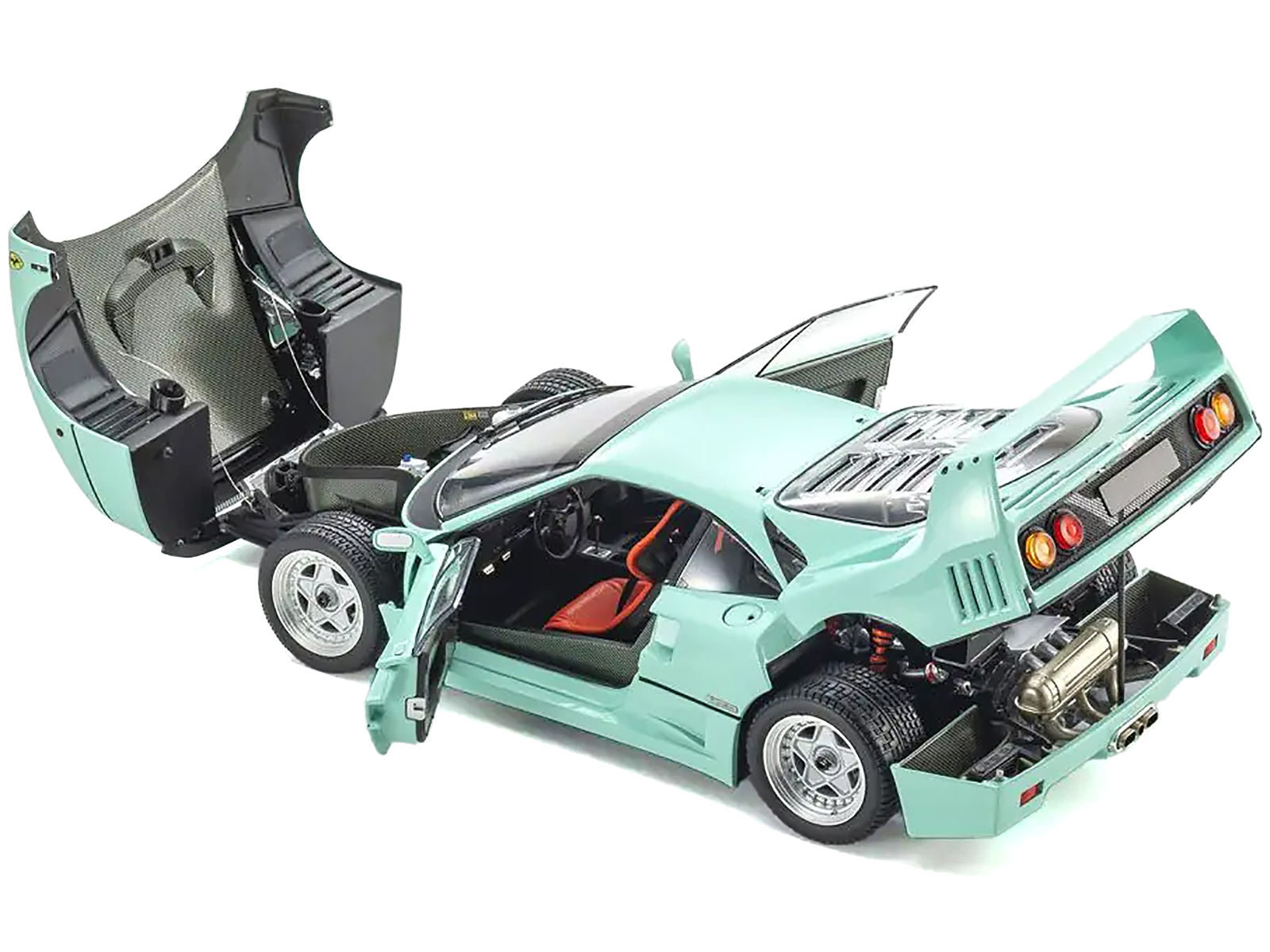 Ferrari F40 Mint Green 1/18 Diecast Model Car by Kyosho - Image 5