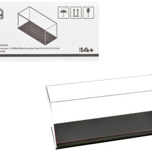 Showcase Acrylic Display Case with Black Synthetic Leather Base "Mijo Exclusives" for 1/18 Scale Models