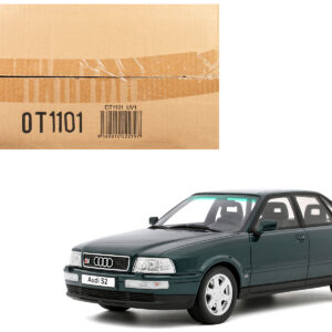 1993 Audi S2 Sedan Emerald Green Metallic Limited Edition to 2000 pieces Worldwide 1/18 Model Car by Otto Mobile