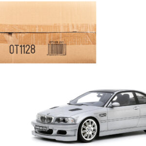 2001 BMW E46 M3 GTR Street Titan Silver Metallic 1/18 Model Car by Otto Mobile