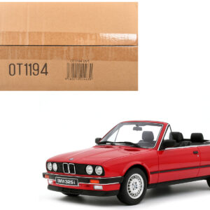 1986 BMW 325i Convertible Bright Red Limited Edition to 2000 pieces Worldwide 1/18 Model Car by Otto Mobile