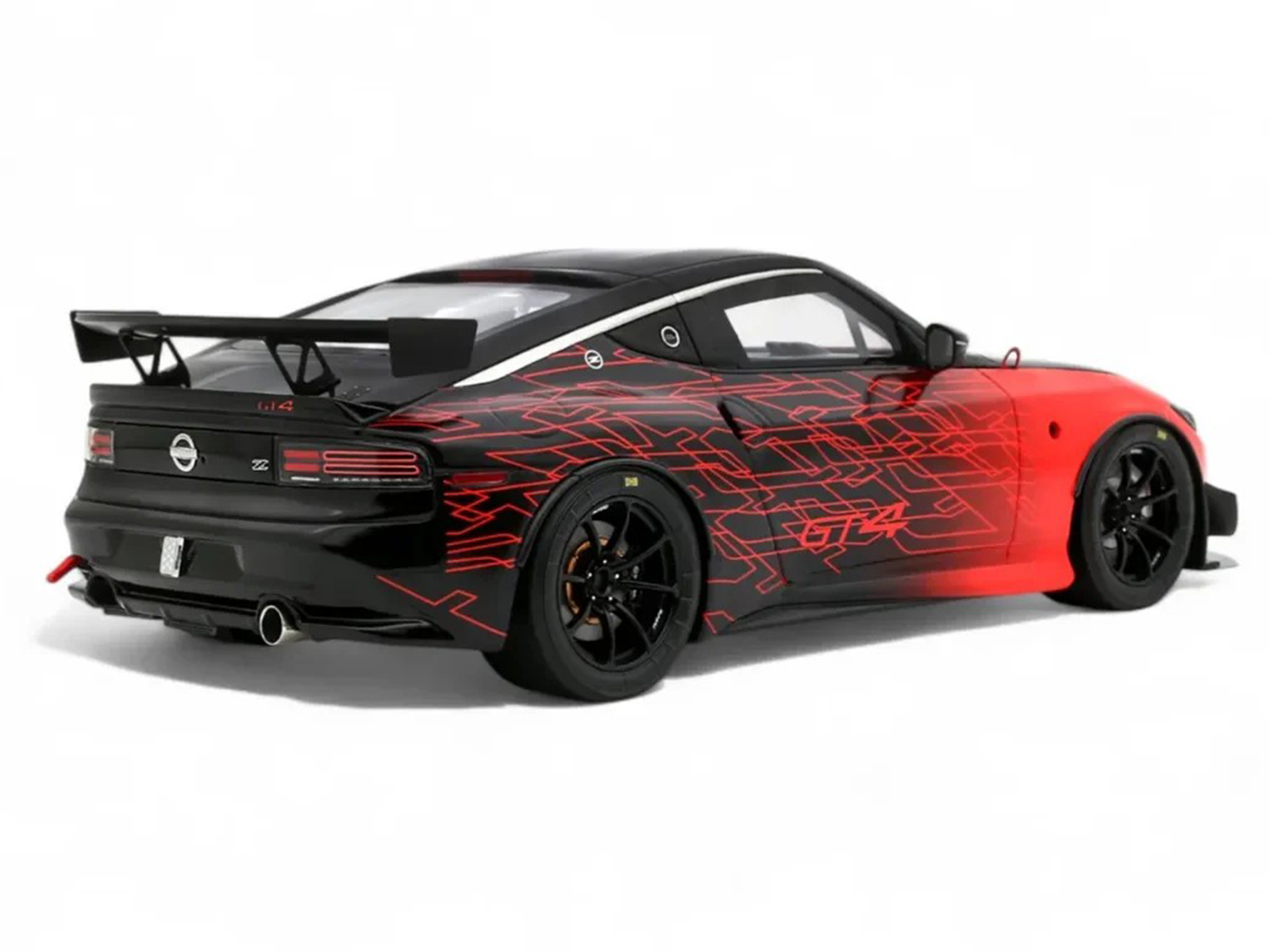 2022 Nissan Z GT4 #23 Black with Red Graphics "2022 SEMA Show" 1/18 Model Car by Otto Mobile - Image 5