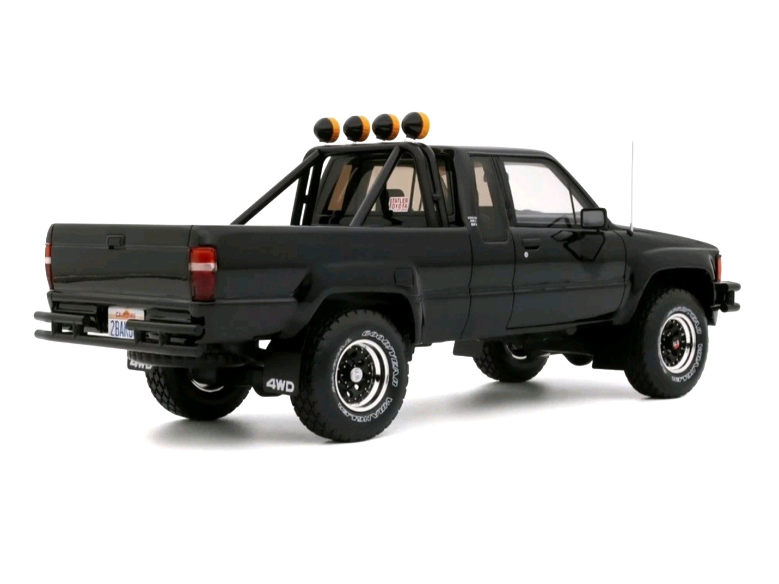 1985 Toyota Hilux SR5 Pickup Truck Black Limited Edition to 3000 pieces Worldwide 1/18 Model Car by Otto Mobile - Image 5