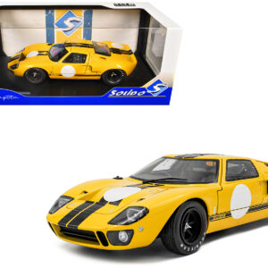 1968 Ford GT40 MK1 Yellow with Black Stripes "Competition" Series 1/18 Diecast Model Car by Solido