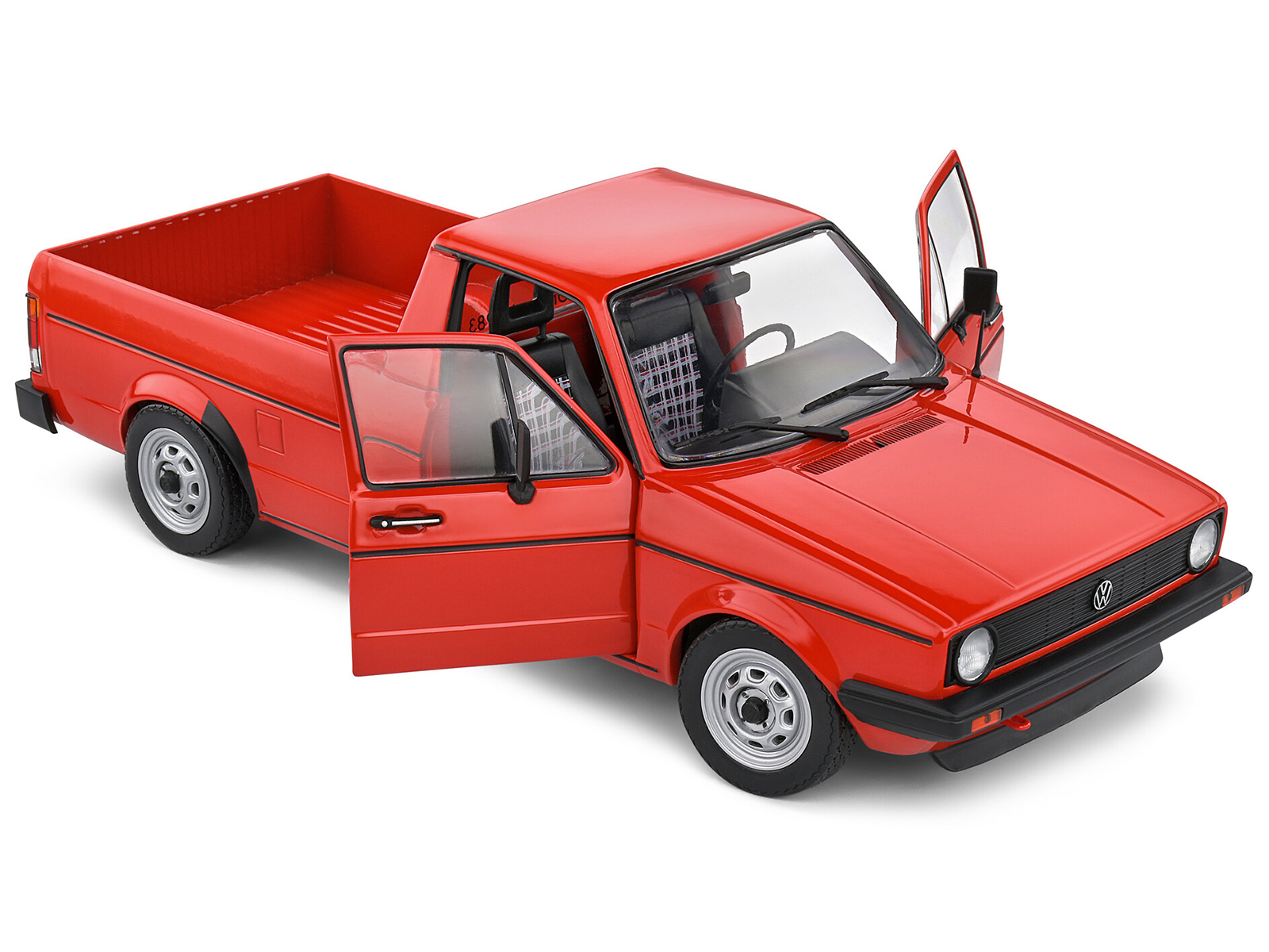 1983 Volkswagen Caddy MK 1 Pickup Truck Mars Red 1/18 Diecast Model Car by Solido - Image 2