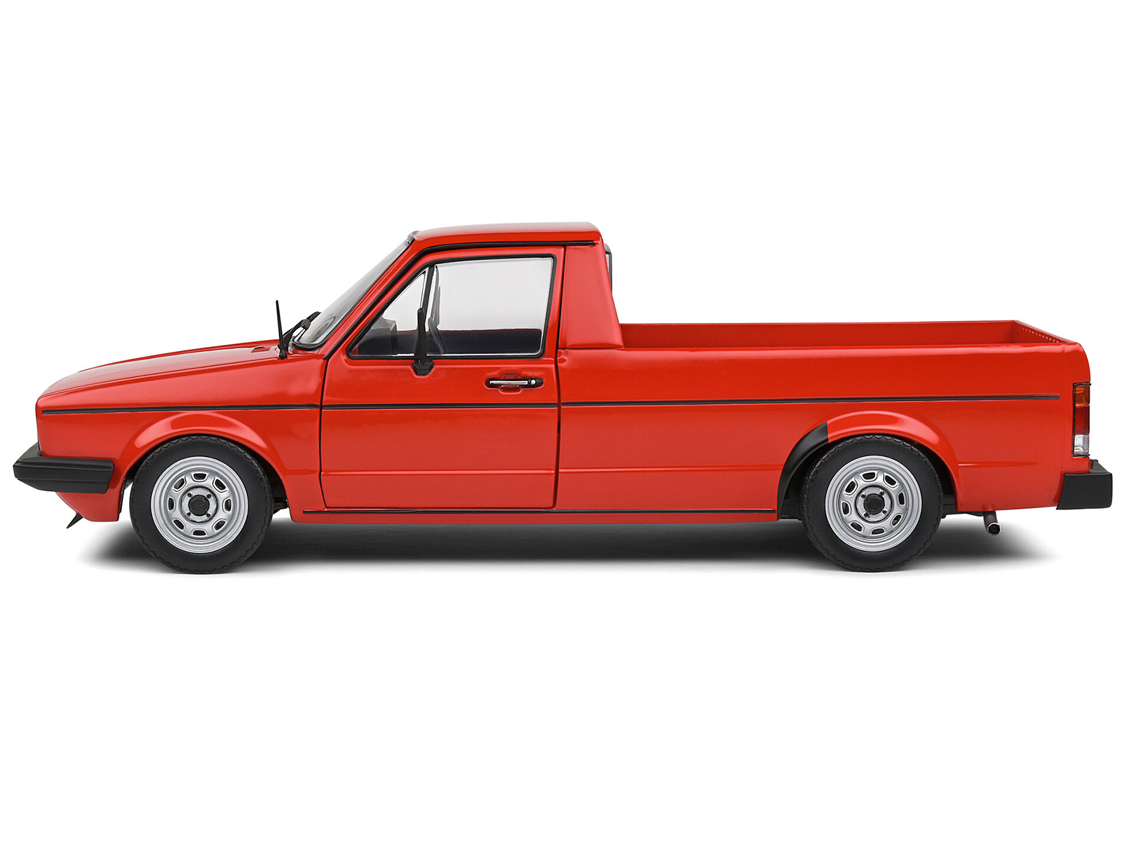 1983 Volkswagen Caddy MK 1 Pickup Truck Mars Red 1/18 Diecast Model Car by Solido - Image 3