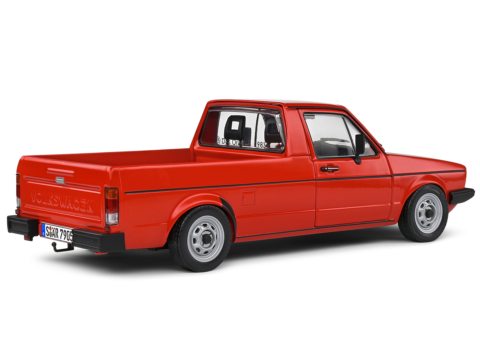 1983 Volkswagen Caddy MK 1 Pickup Truck Mars Red 1/18 Diecast Model Car by Solido - Image 5