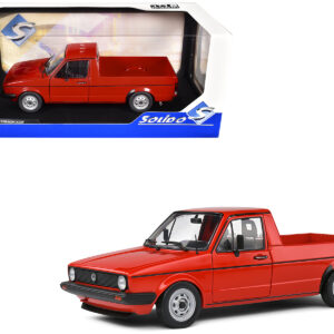 1983 Volkswagen Caddy MK 1 Pickup Truck Mars Red 1/18 Diecast Model Car by Solido