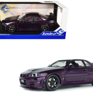 1999 Nissan Skyline GT-R (R34) Z-Tune RHD (Right Hand Drive) Midnight Purple Metallic 1/18 Diecast Model Car by Solido