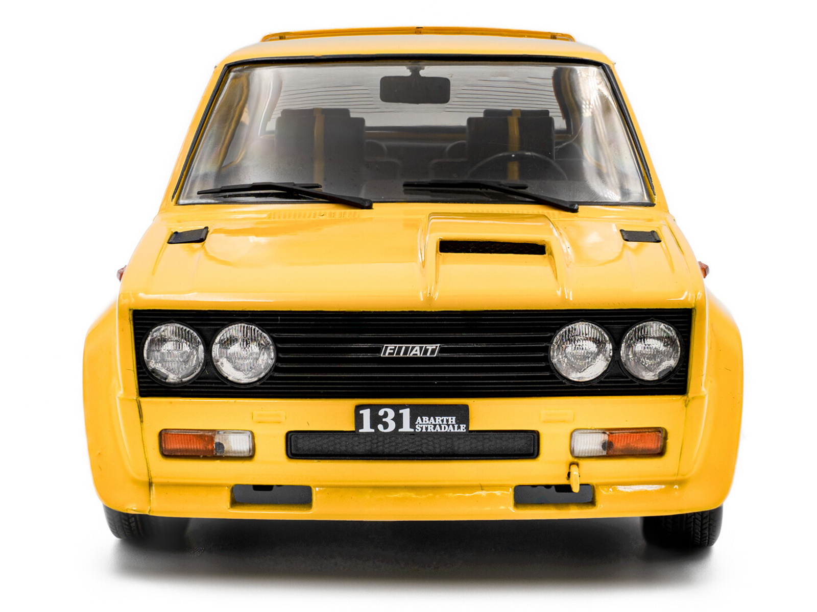1980 Fiat 131 Abarth Yellow 1/18 Diecast Model Car by Solido - Image 5